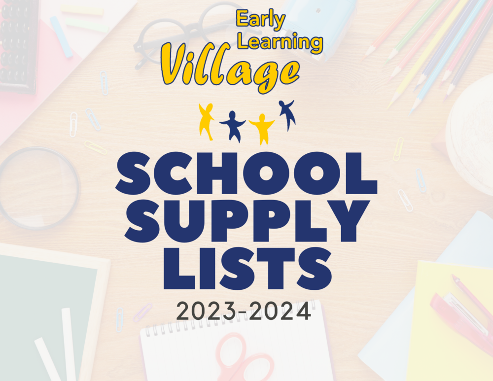 Preschool Supply List 20232024 Early Learning Village