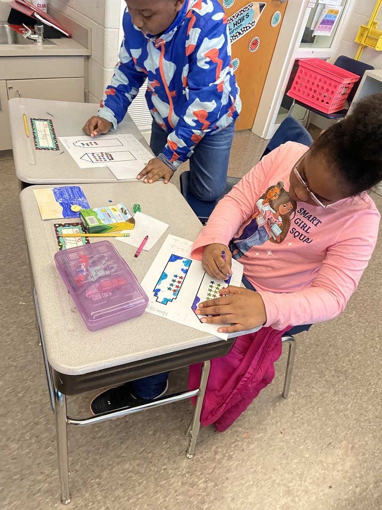 Mrs. Hall’s Class making an Array City for multiplication review!!