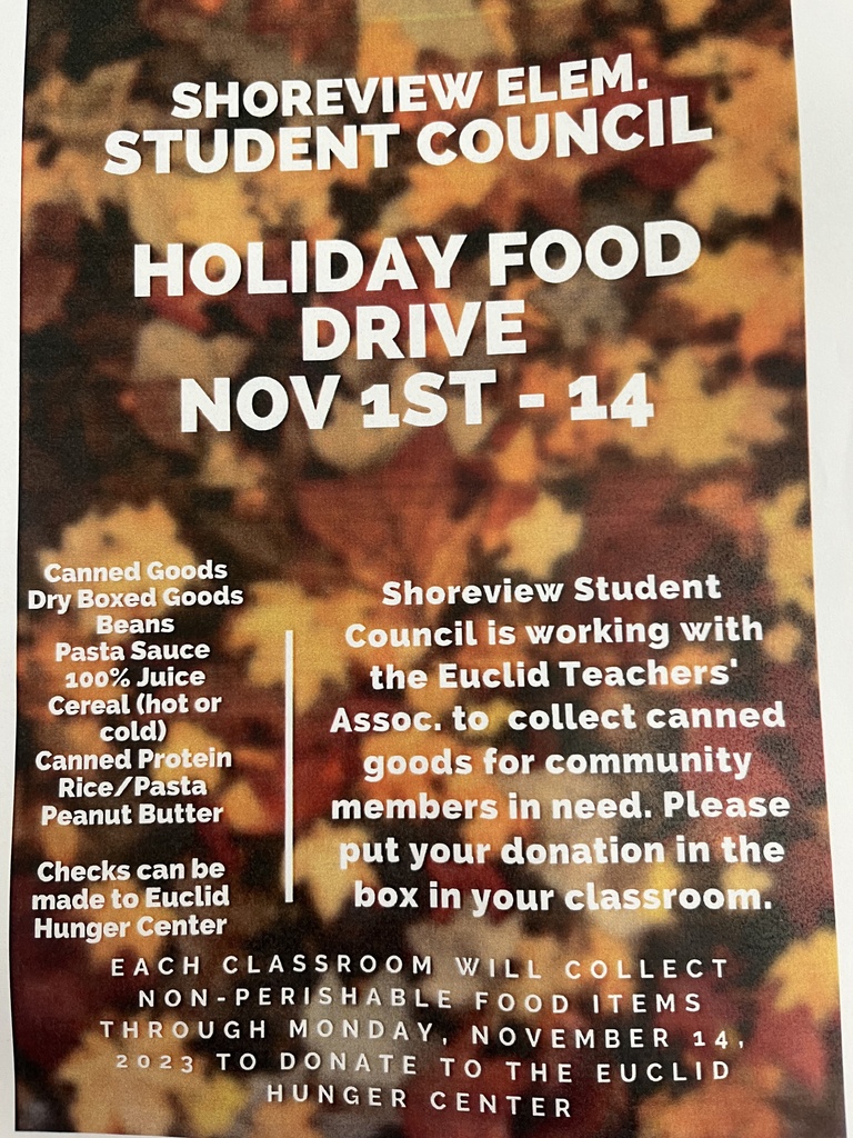 Student Council Holiday Food Drive