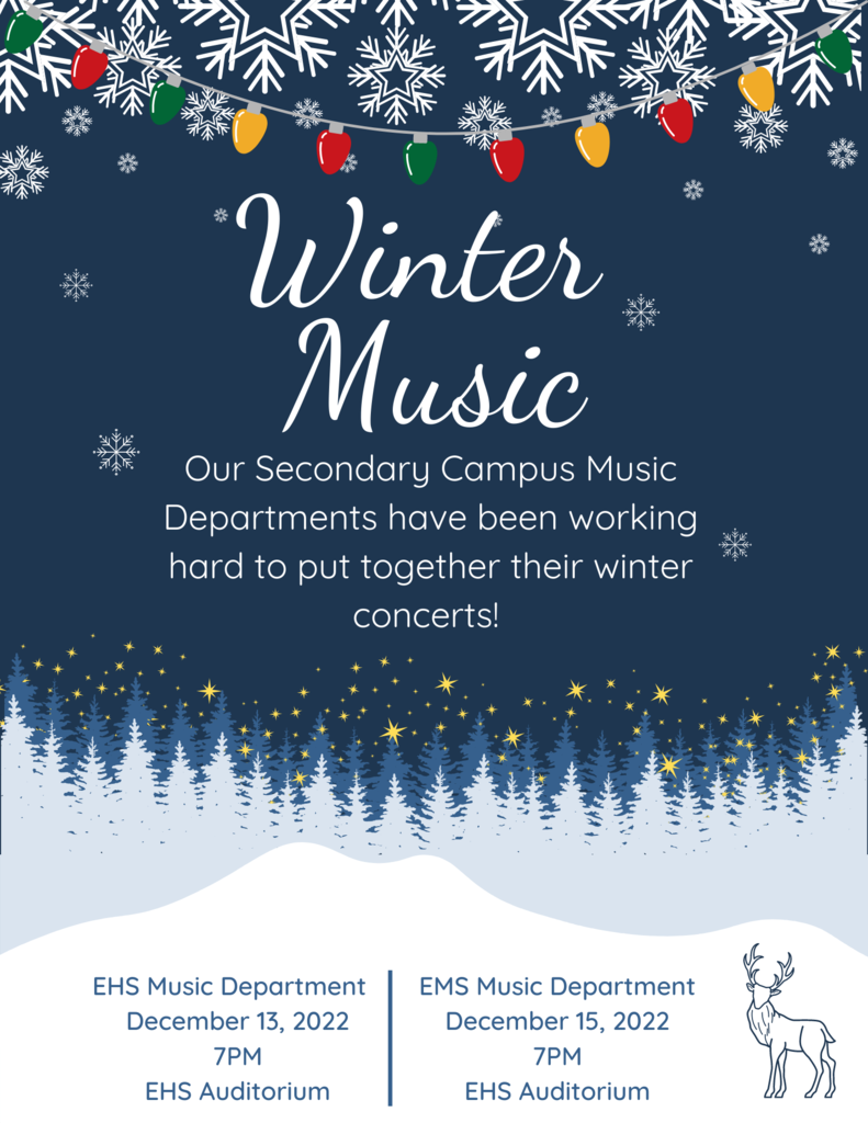 Winter Music - Our Secondary Campus Music Departments have been working hard to put together their winter concerts!