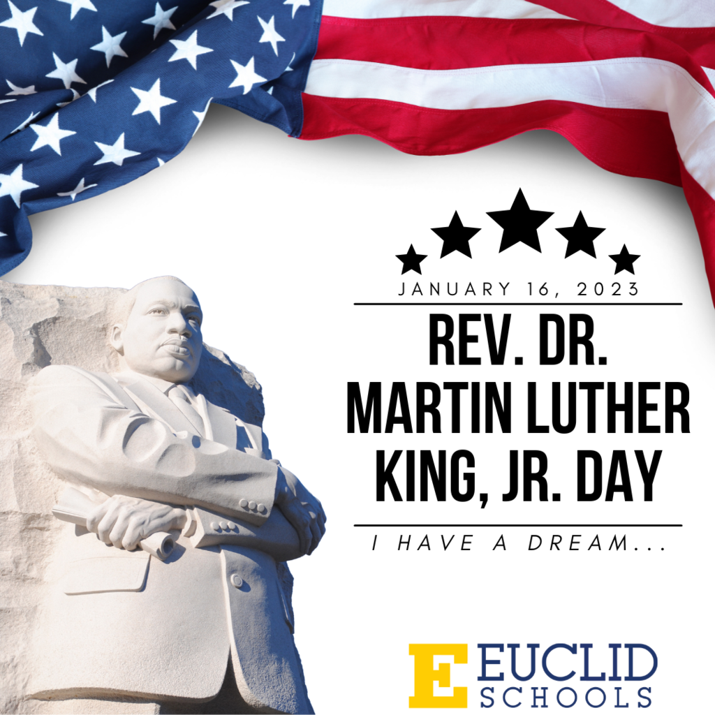 Martin Luther King Jr. Statue with American Flag