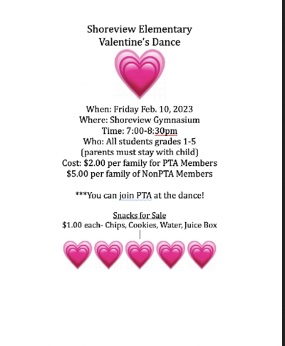 Shoreview Family Newsletter