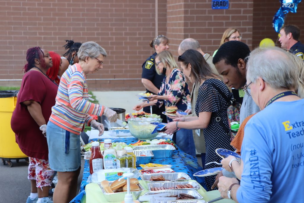 The Student Services Department, Department of Public Safety, Food Service Department and Learning Centers collaborated to put together a full spread of food.